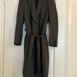 Elegant Donna Karan Collection Dark Gray Trench Coat